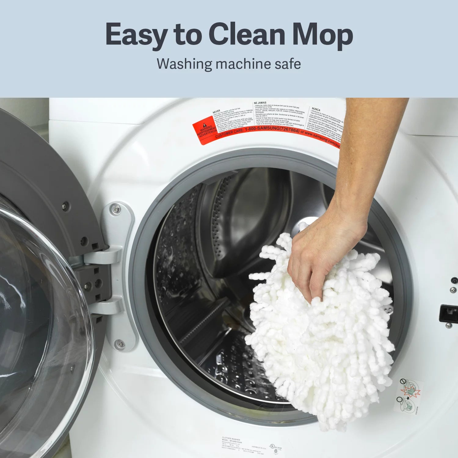Blue/White Microfiber Spin Mop with 2-Bucket System N12489