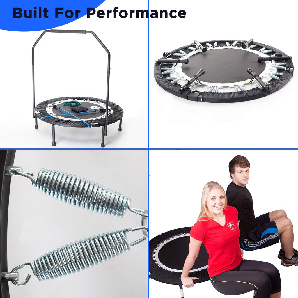 Folding Rebounder Mini Trampoline with Bar K4729