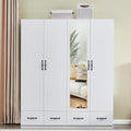 Gray Wooden Armoire Wardrobe with 3 Drawers J804864