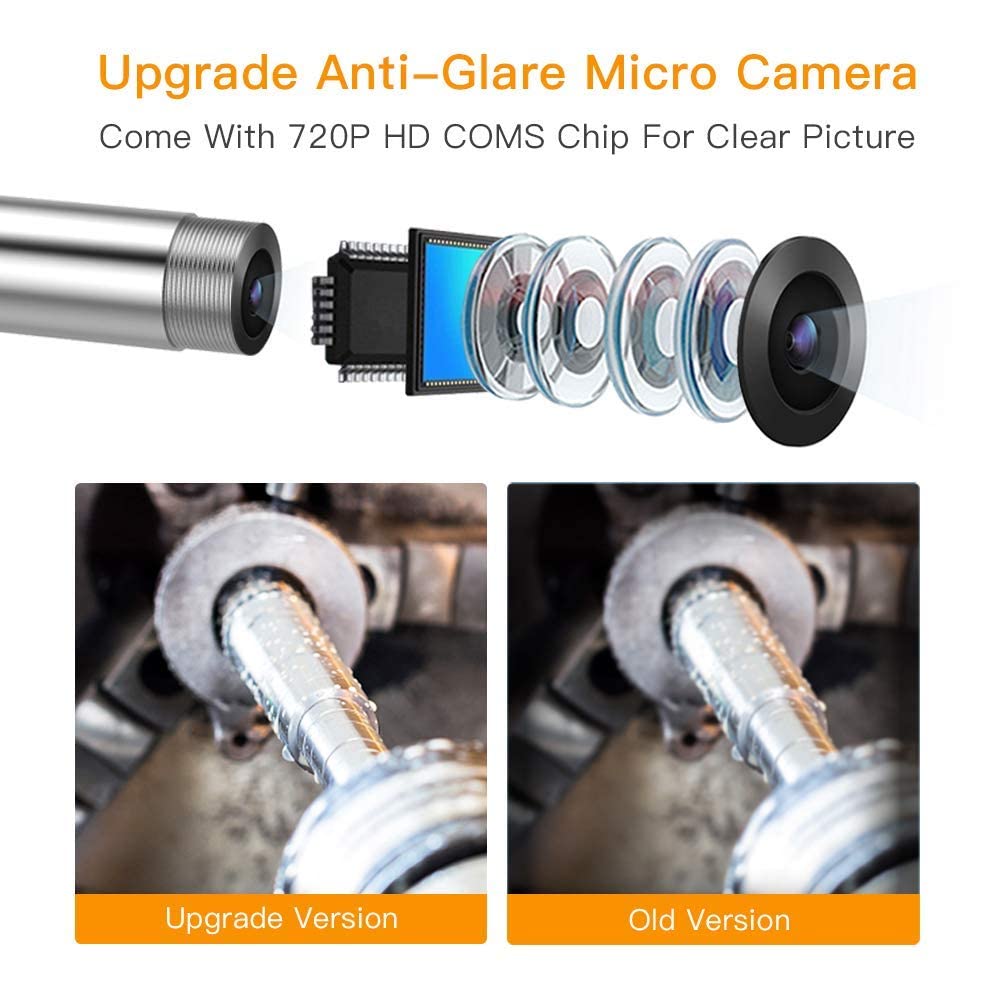 5inch IPS Display Handheld Industrial Endoscope with 16.5ft Waterproof Gooseneck I3899