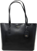 Black Leather Tote Shoulder Bag O1885