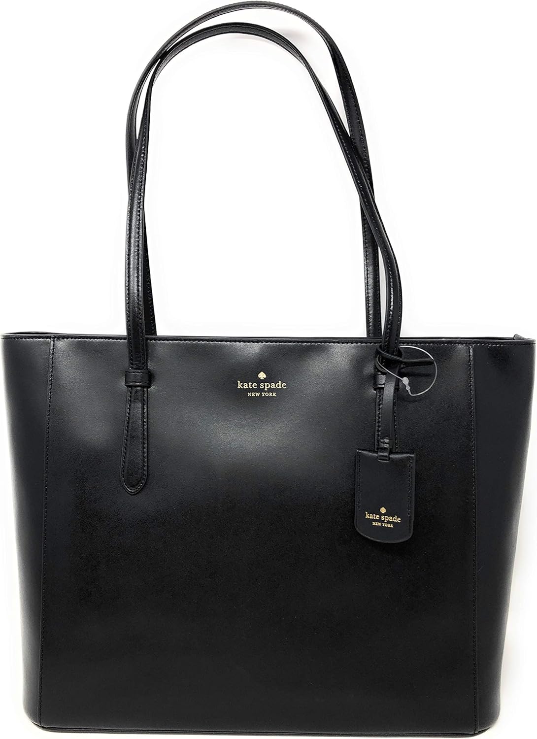 Black Leather Tote Shoulder Bag O1885