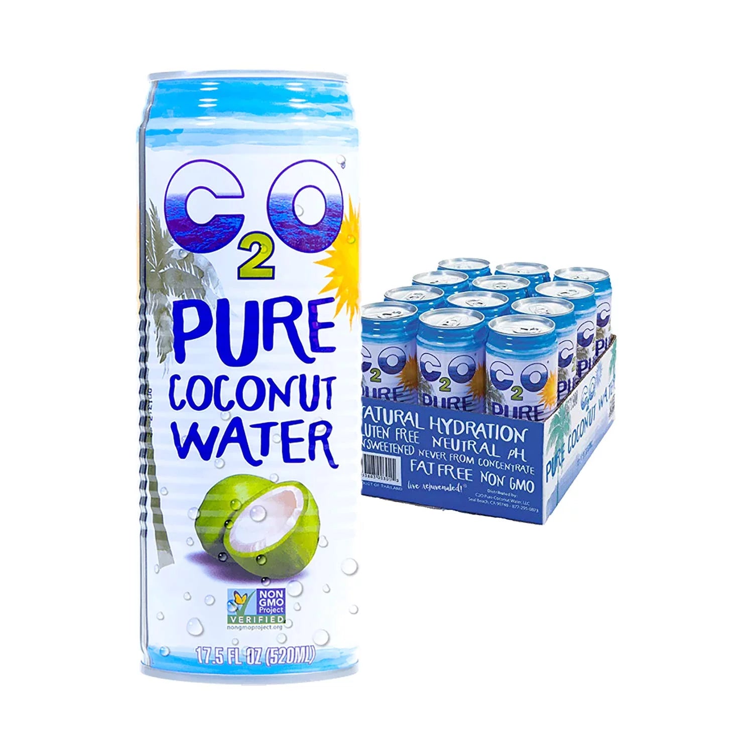 17.5 FL OZ Pack of 12 Pure Coconut Water C709