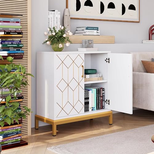 White Buffet Cabinet with Storage W957