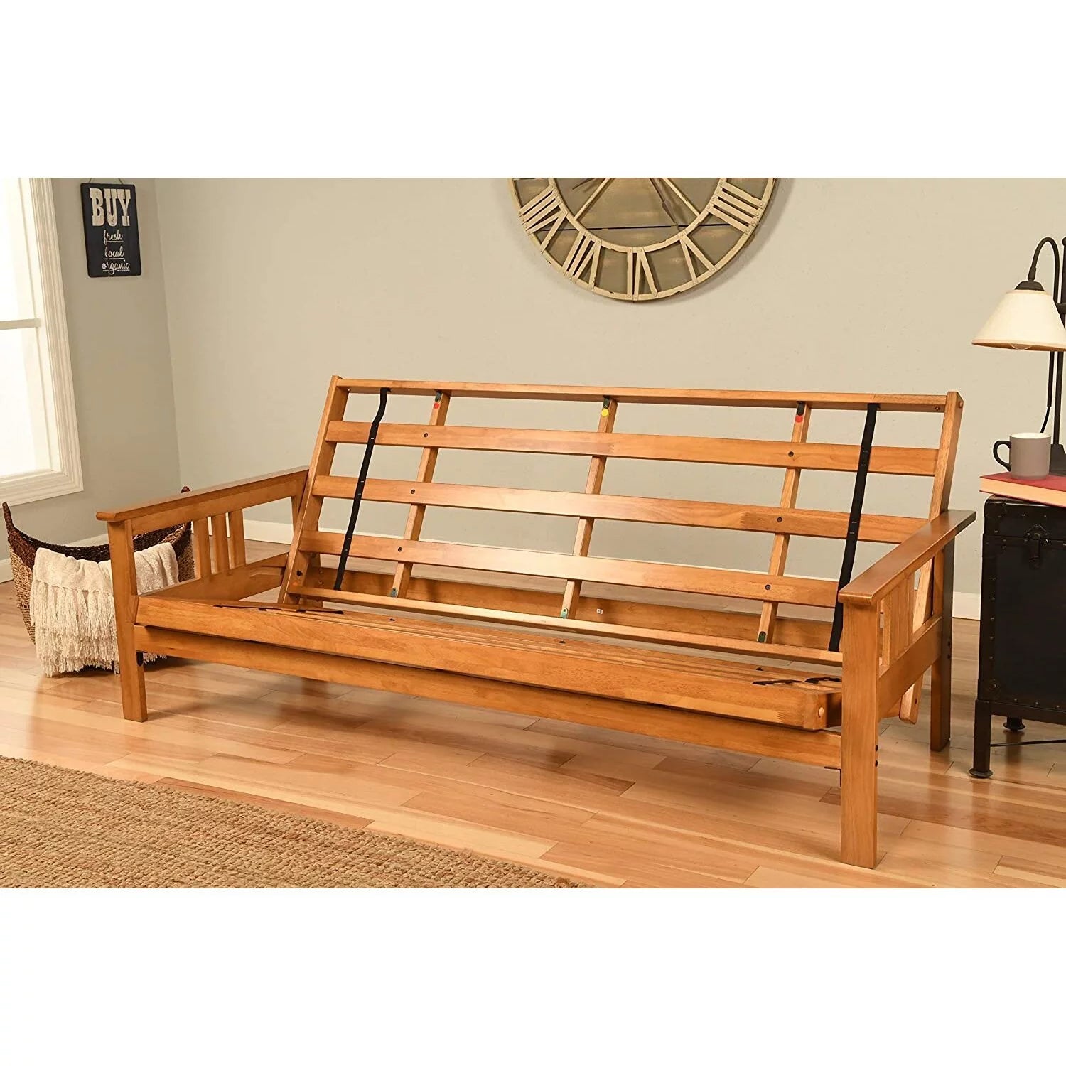 Queen Butternut Finish Futon Frame E18815