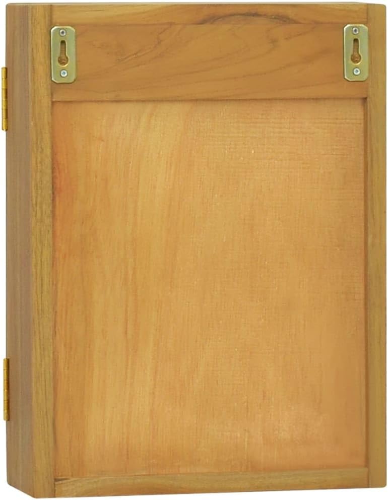 Natural Wood Grain Finish Wooden Storage Cabinet with Mirror Door I75411