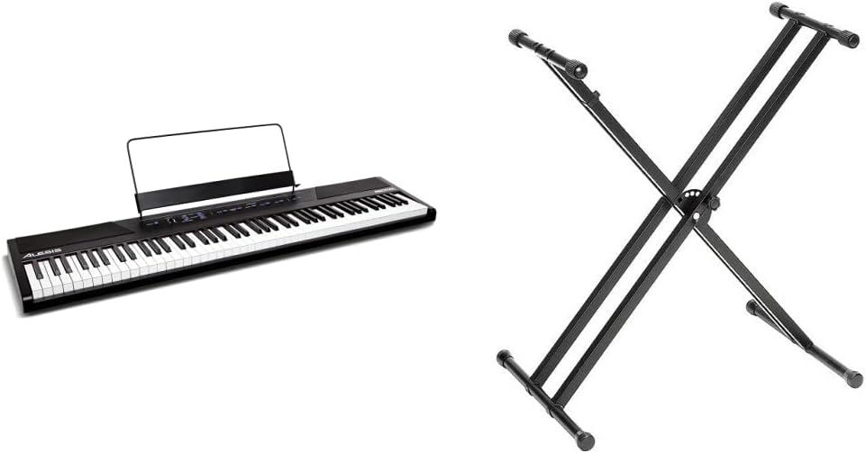 88 Key Digital Piano Keyboard with Semi Weighted Keys and 2x20W Speakers A768
