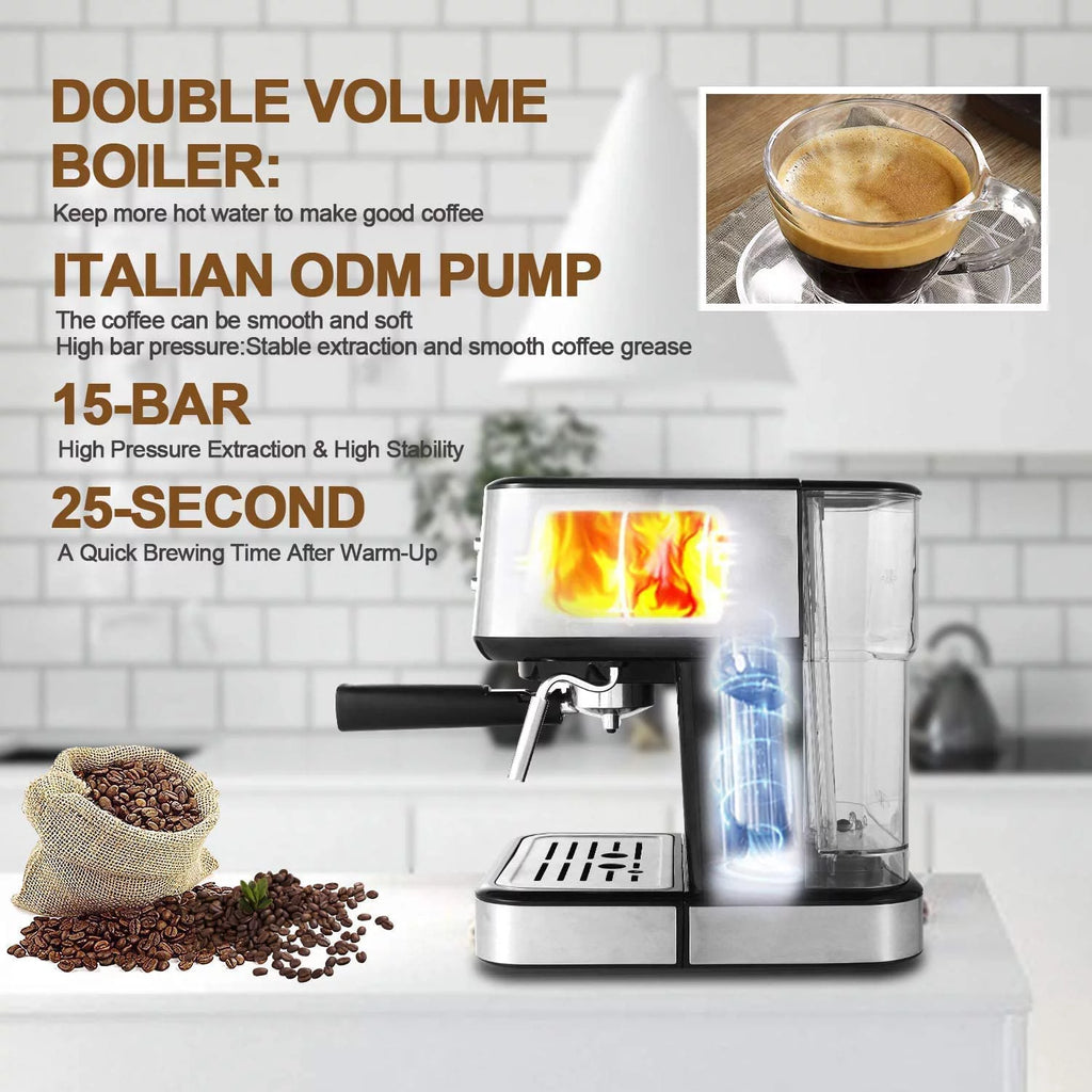 Black 15 Bar Espresso Machine O608869
