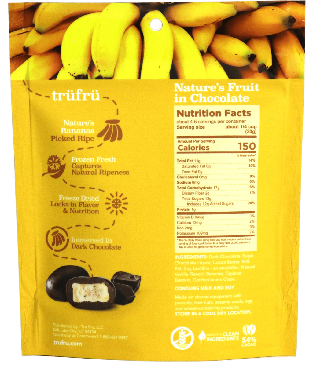 6-4.5 ounce Dark Chocolate Real Banana O7835