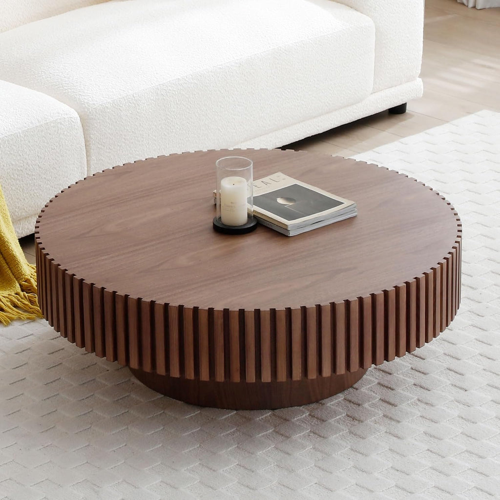 Walnut Round Coffee Table P135