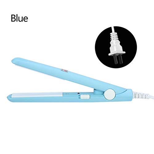 Mini Hair Curler Flat Iron Ceramic Straightener Travel Size 2 in 1 Tourmaline Plate Matcha Green A223133