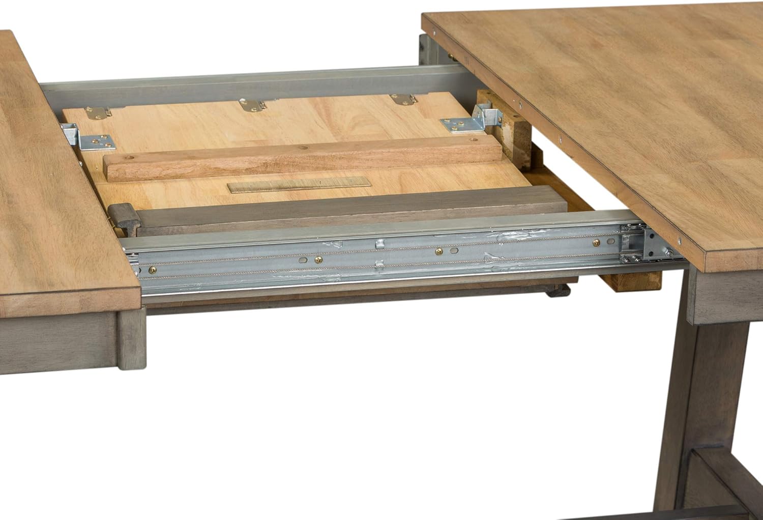 Gray 7 Piece Trestle Table Set Z703