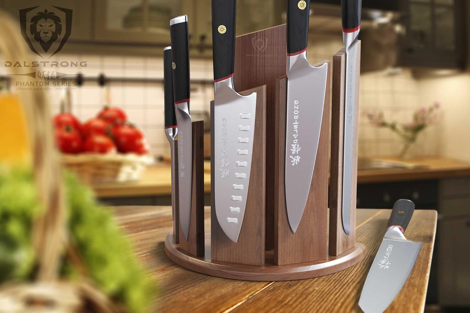 6-Piece Knife Block Set with Magnetic Knife Stand T4333