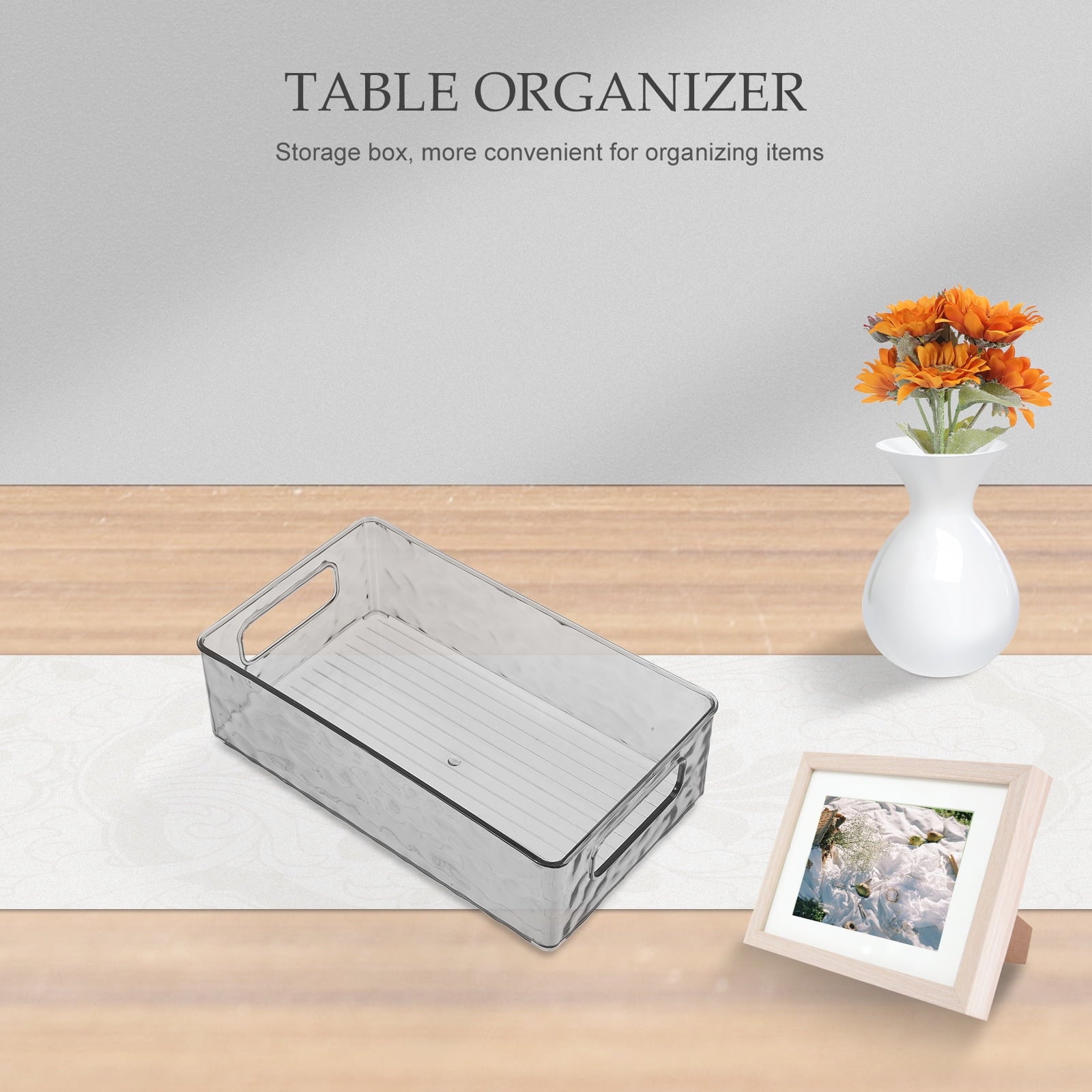 Grey Clear Plastic Storage Box Z9077