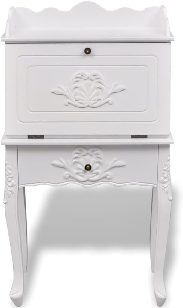 White Antique Secretary Desk R6762
