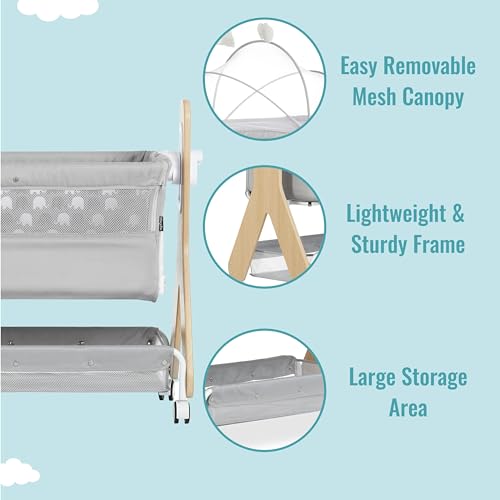 Black Bassinet and Bedside Sleeper Y615