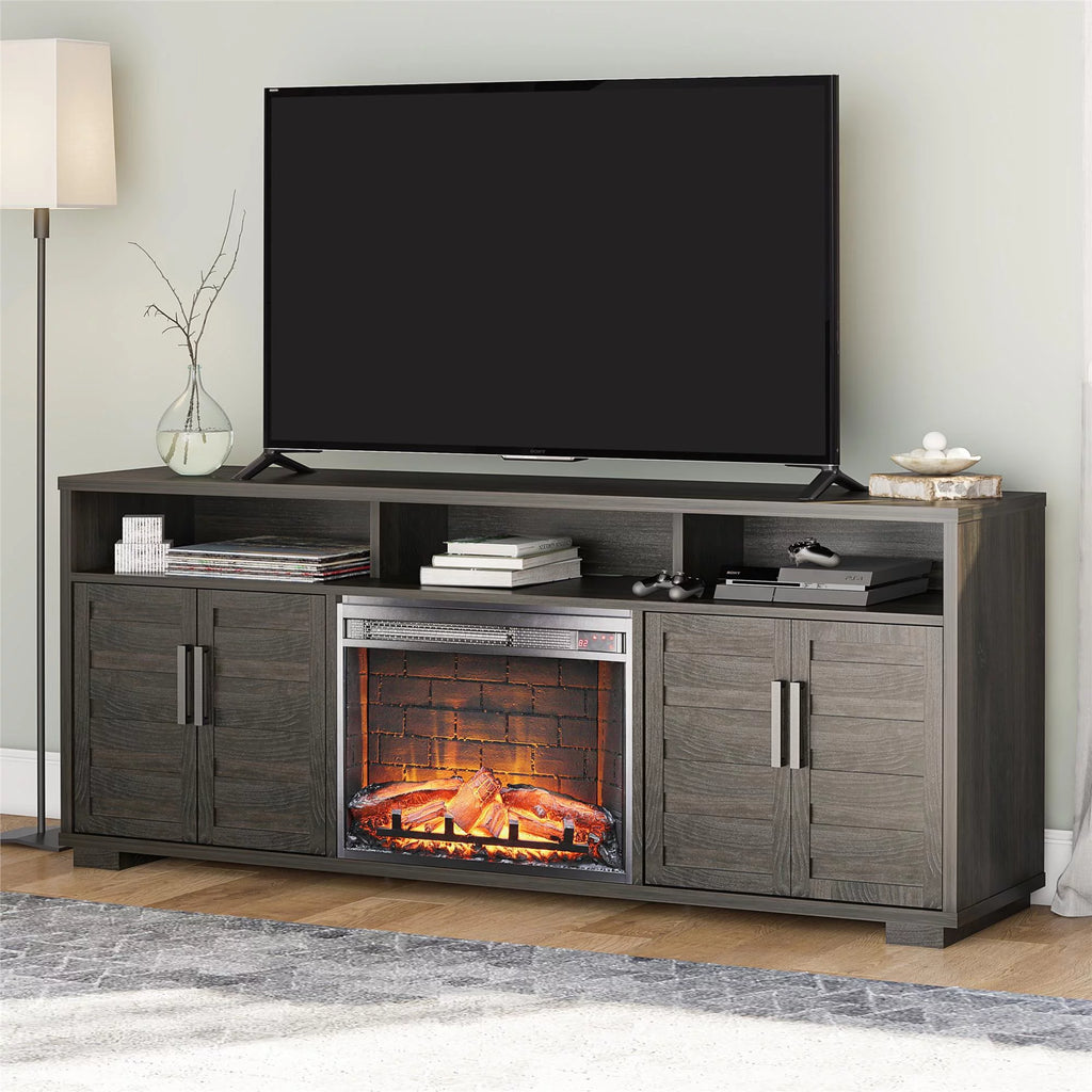 Espresso Electric Fireplace Console TV Stand R68859