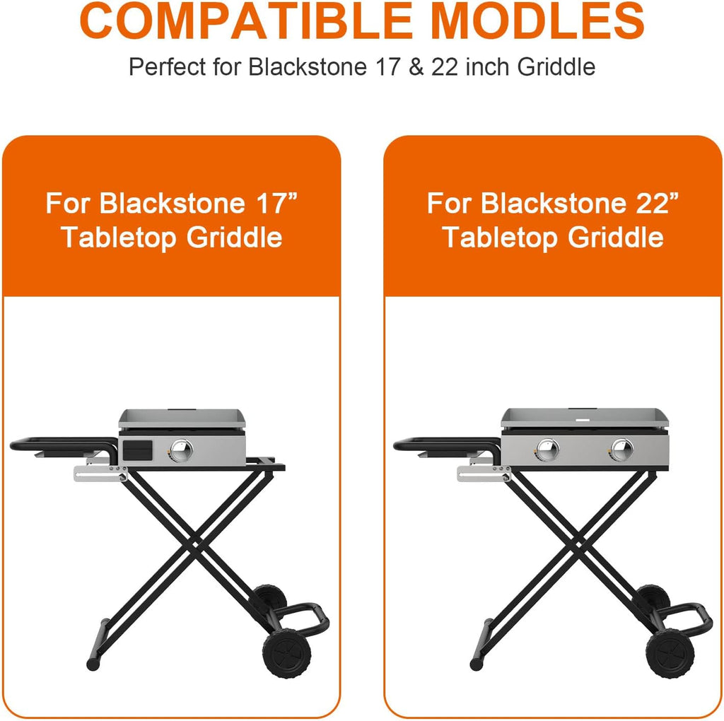 Folding Grill Cart with Side Shelf L62046