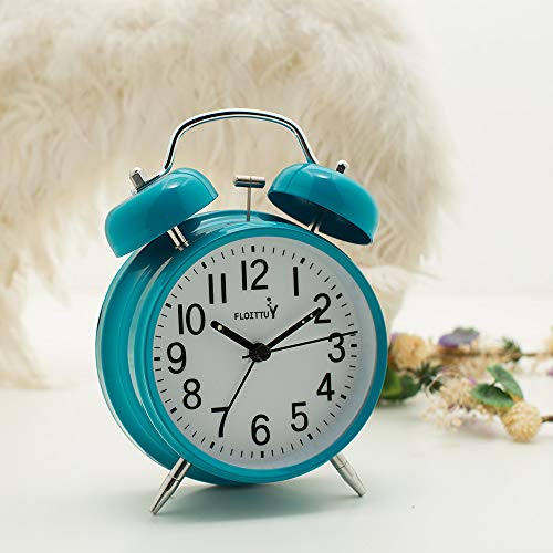 4'' Twin Bell Alarm Clock Mint Green C141