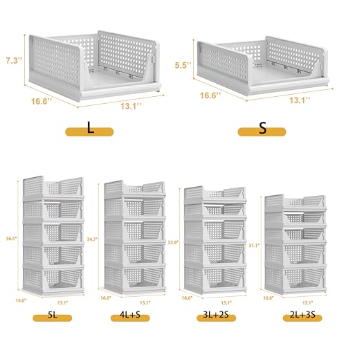 Stackable Plastic Storage Basket Bin X369116