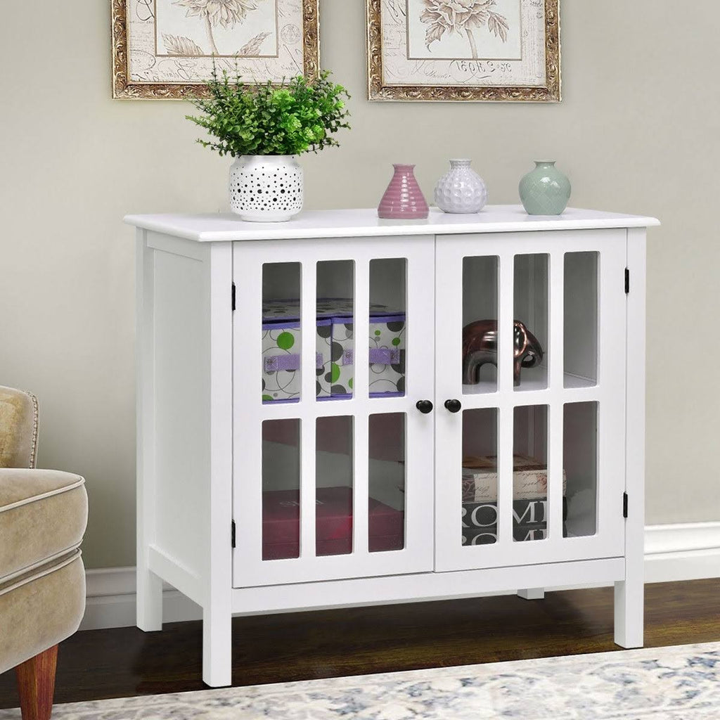 Glass Door Sideboard Console Storage Cabinet E671527
