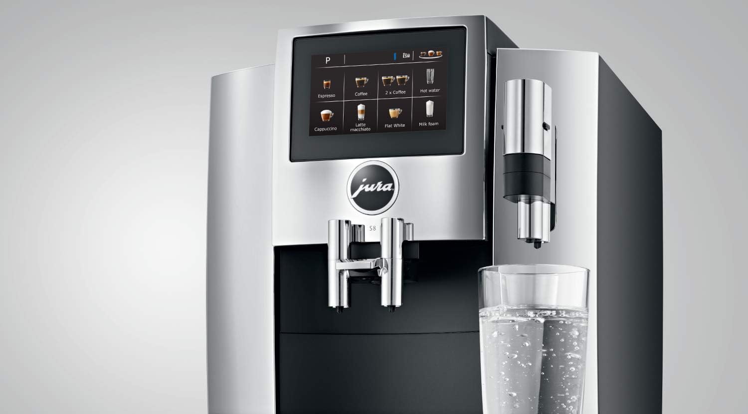Chrome Automatic Coffee Machine, 64 ounces, white X66254