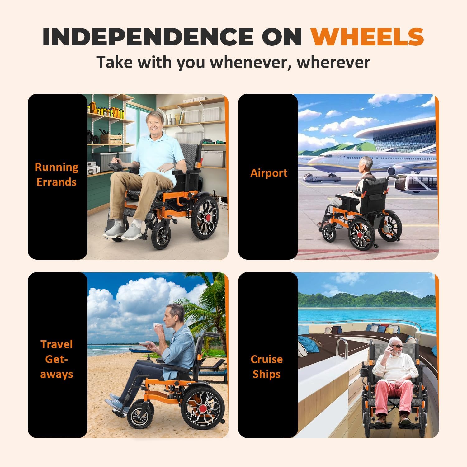 Lightweight Foldable Electric Wheelchair Q287