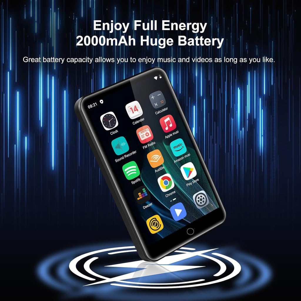 80GB MP3 Player with Bluetooth and WiFi, 4.0" Full Touchscreen B735035