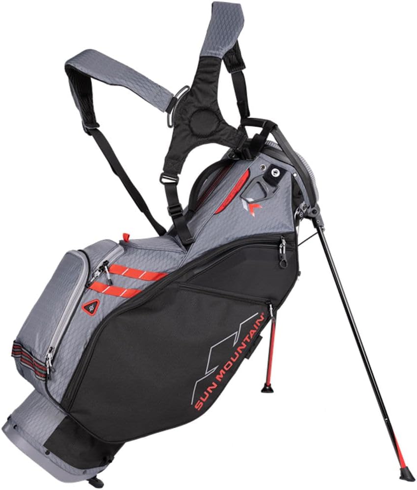 Silver/Black 14-Way Golf Stand Bag Z436569