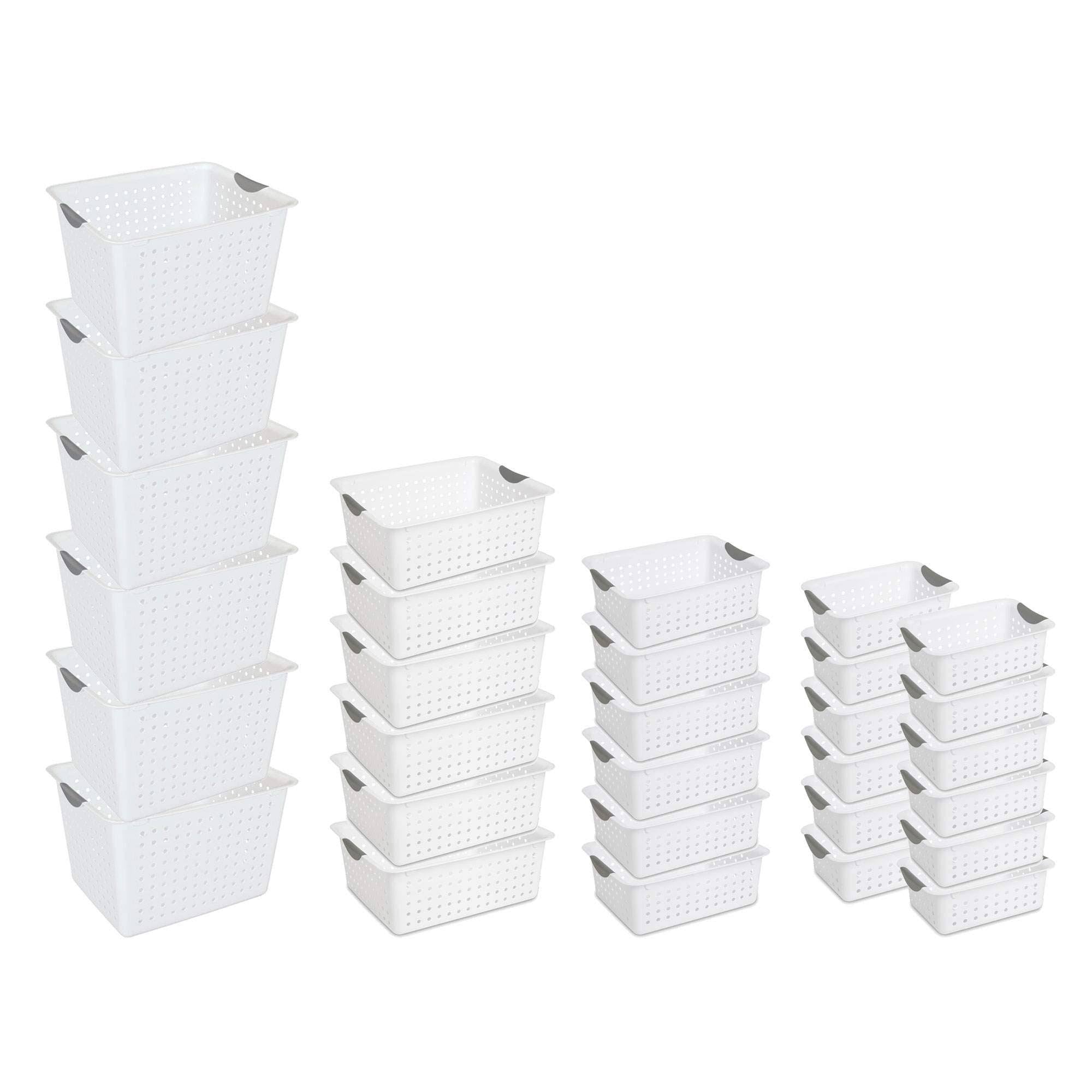 Plastic Storage Basket Bin Bundle Set Y615