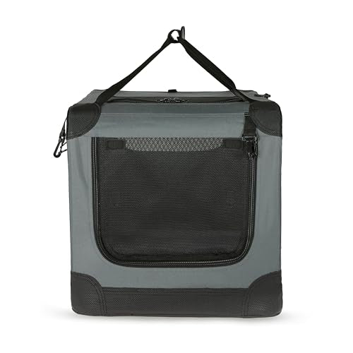 Tan Soft-Sided Folding Dog Travel Crate Kennel M6130