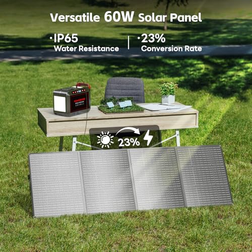 Portable Power Station 88Wh Lithium Battery Solar Generator with AC Outlet 120W Peak Power Bank I634036