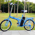 Blue 20" Folding Electric Bike with Removable Lithium-Ion Battery I25032