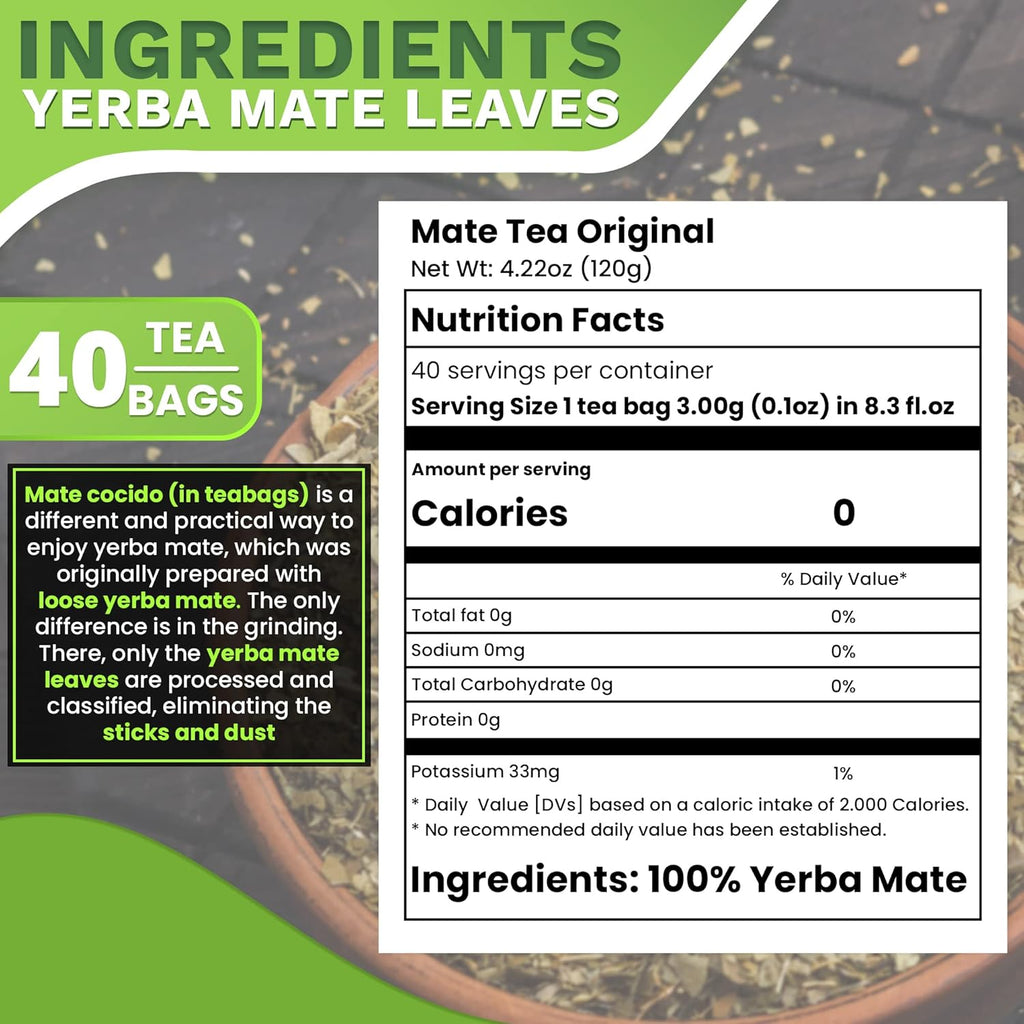 40 Tea Bags Yerba Mate L336