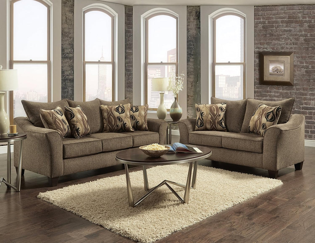3 Piece Sofa Loveseat Accent Chair Set Y7041