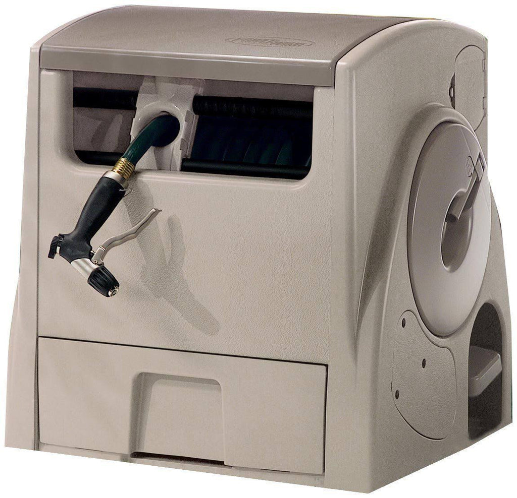 Gray Auto Power Rewind Hose Reel G453447