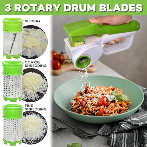 Red Electric Handheld Rotary Cheese Grater Slicer C528493