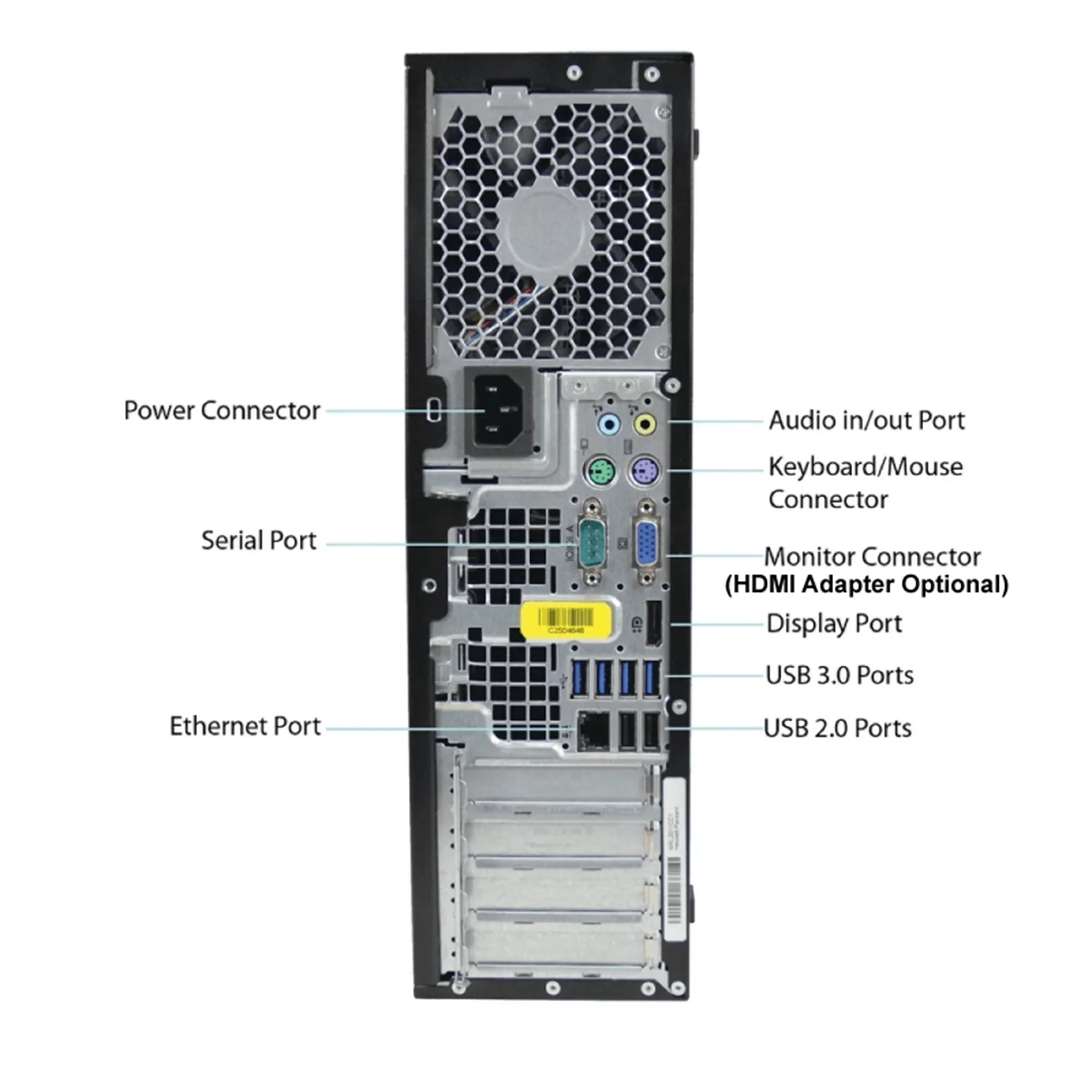 Pre-Owned HP 8200 Desktop Computer Tower PC Intel Quad-Core i5 3.2GHz Processor 4GB RAM 2TB Hard Drive Windows 10 Pro 64bit with 17" LCD Monitor Keyboard and Mouse M70003