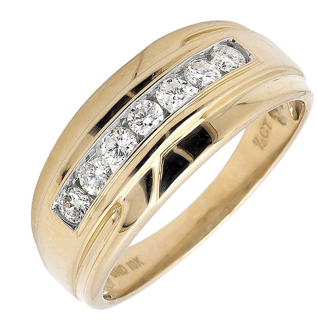 10K Yellow Gold Diamond Wedding Ring Band 0.50ct B930705
