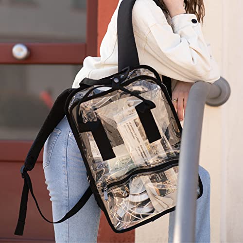 Clear Backpack Heavy Duty Transparent PVC See-Through Bookbags O4327
