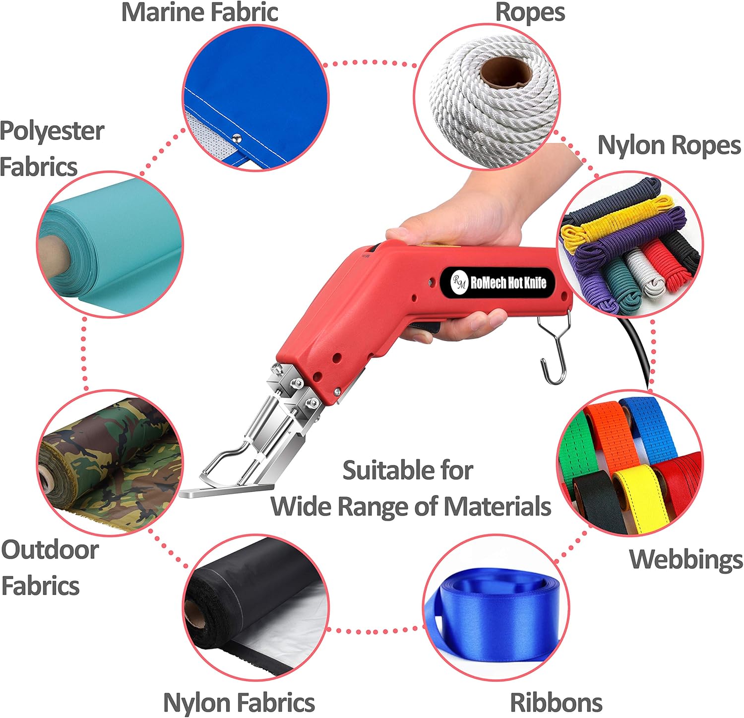 Rope Cutter Electric Hot Knife with Replacement Parts I34334