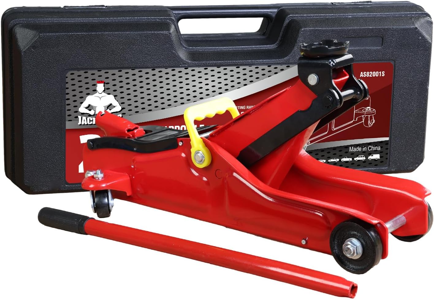 Hydraulic Floor Jack 2 Ton 4,400 Lbs Low Profile Red M5233