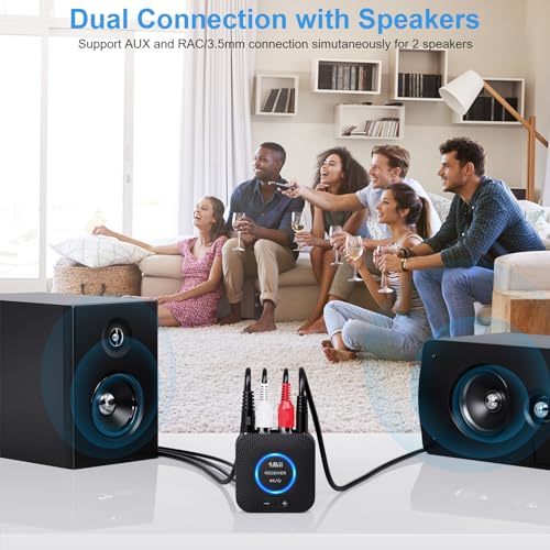 2.4GHz Wireless Audio Transmitter Receiver Set with AUX RCA M682