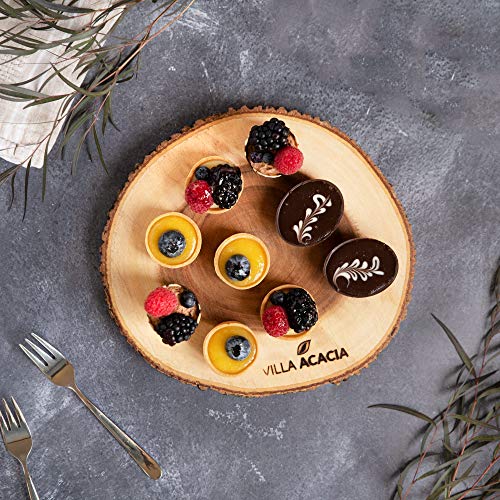 Natural Acacia Wood Live Edge Serving Platter L423342