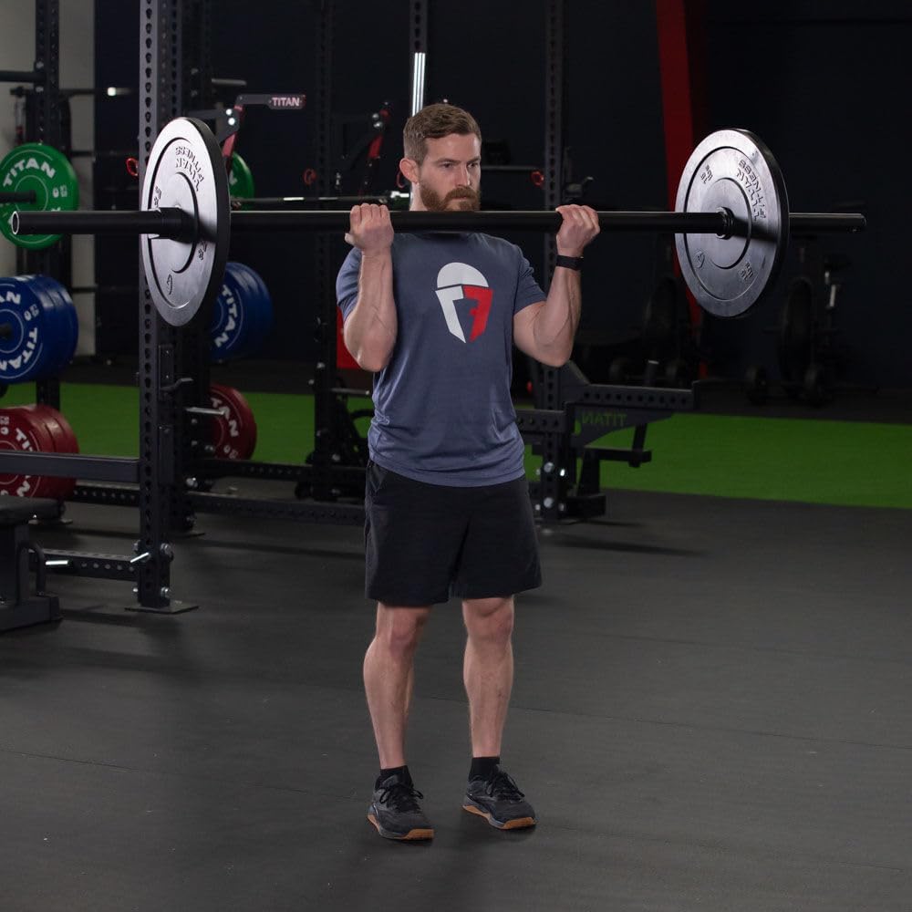 7 FT Fat Grip Olympic Barbell, Powder-Coated Steel D734825
