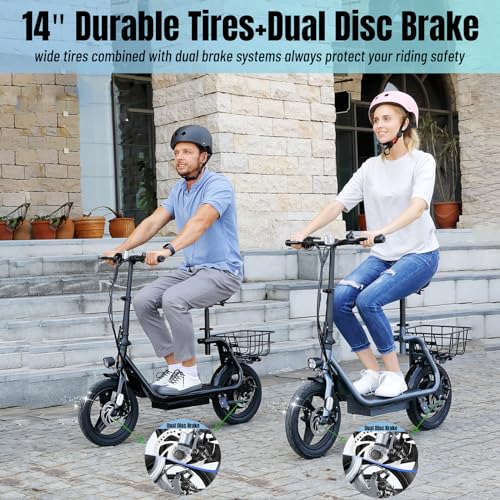 14" Tire 48V Electric Scooter with Seat F97521