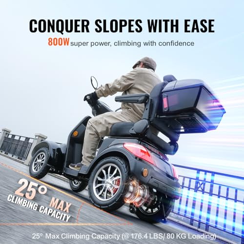 800W All Terrain Electric Mobility Scooter with 500lbs Capacity D383985