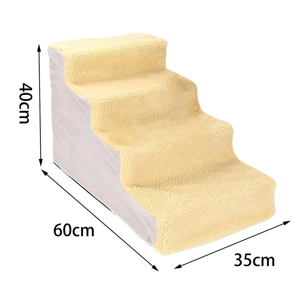 Yellow Non Slip Detachable Washable Pet Stairs D4621
