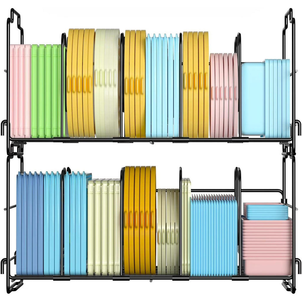Black Plastic Lid Organizer with 4 Dividers B9638