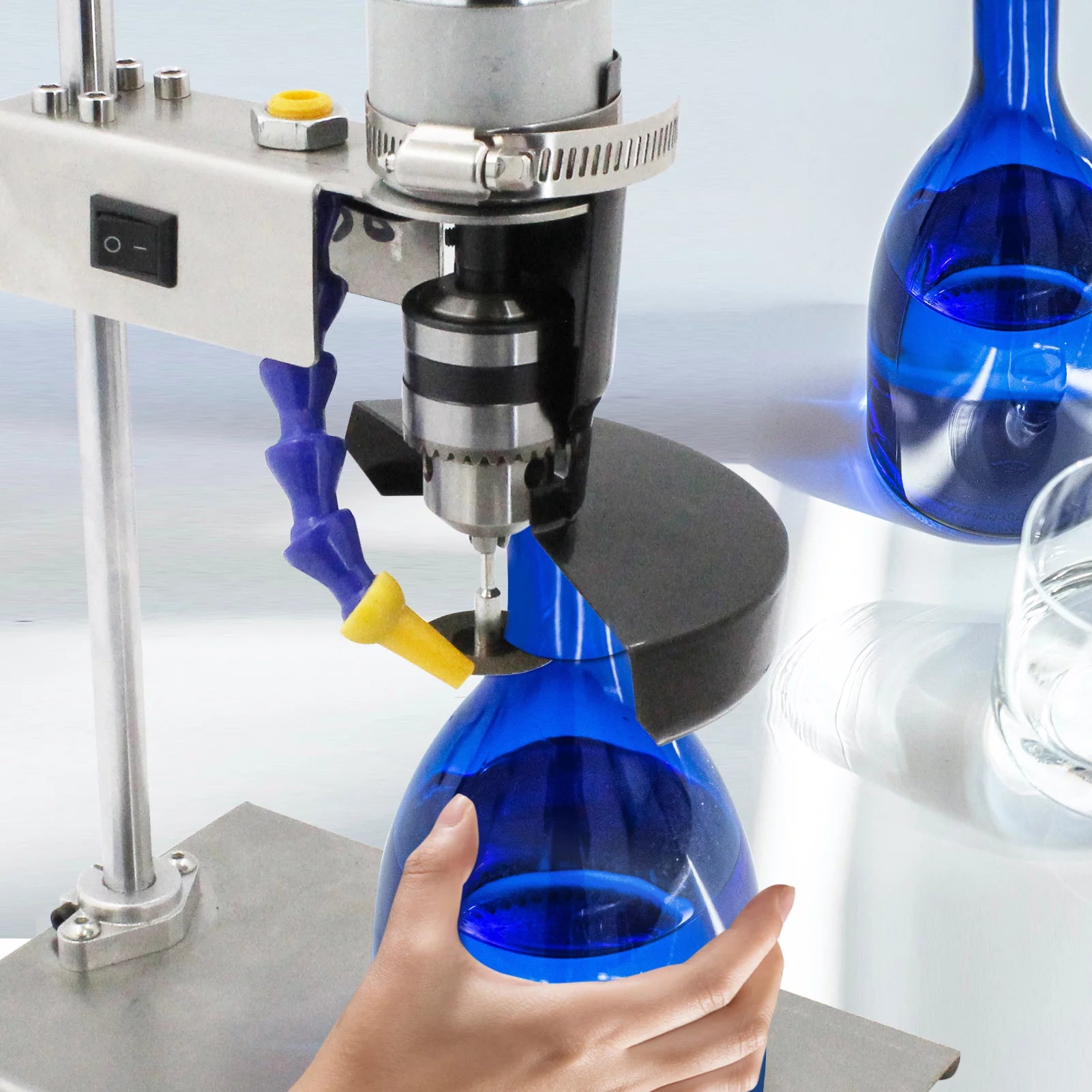 Electric Glass Bottle Cutter Cutting Tool with 7 Variable Speeds H9027
